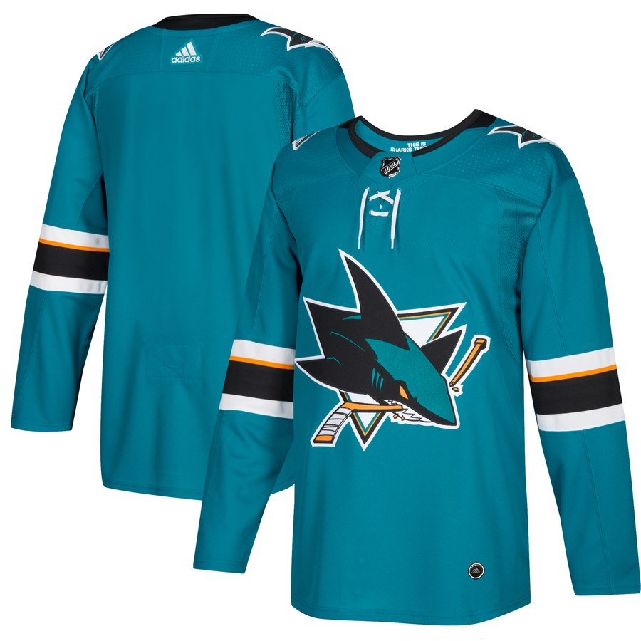 Men's Adidas San Jose Sharks Teal Stitched NHL Jersey